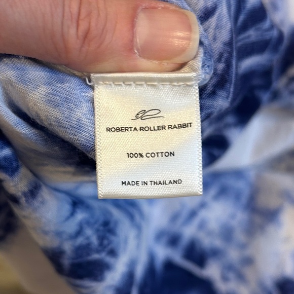 Roberta Roller Rabbit Blue Tie Dye Cotton Shirt Dress Coverup- XS/S - Picture 5 of 6